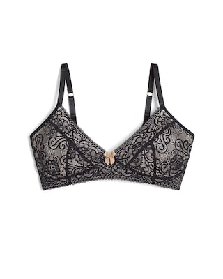 Wireless Pocketed Lace Bra click to view larger image.