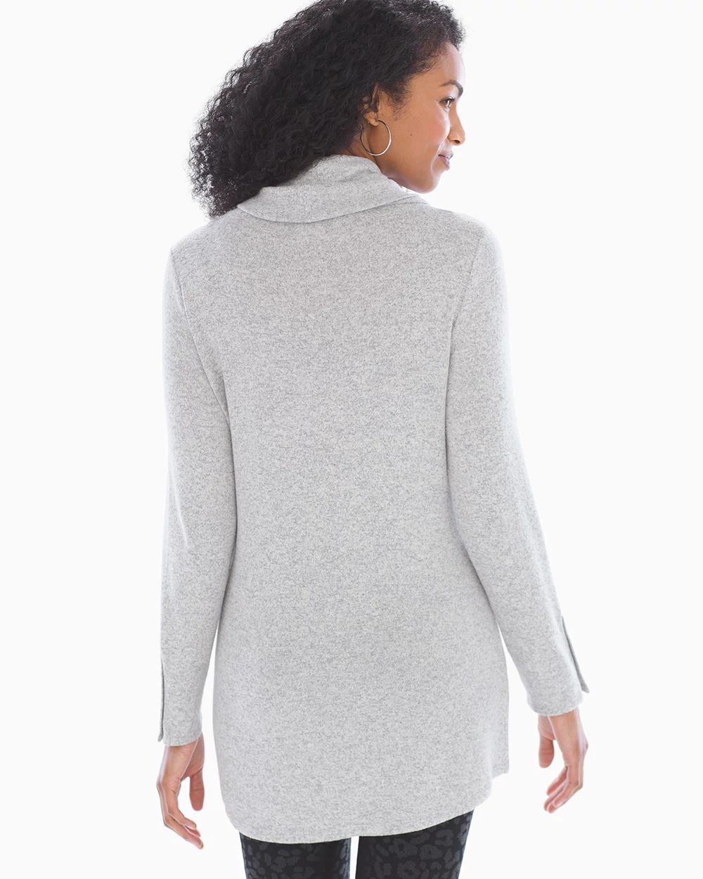 Brushed Knit Turtleneck Heather Grey