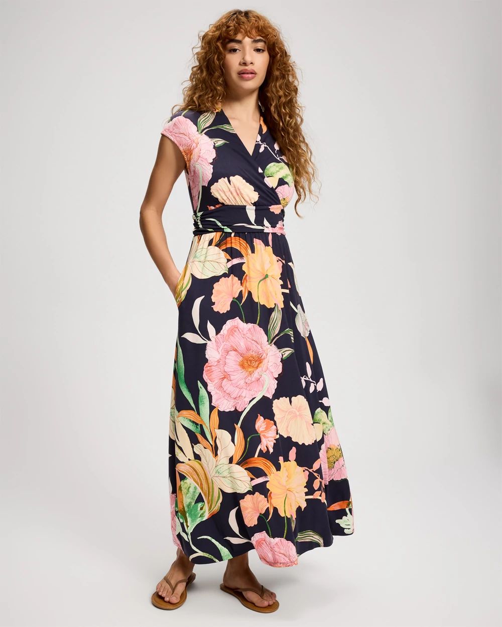 Soft Jersey Serenity Cap Sleeve Maxi Bra Dress