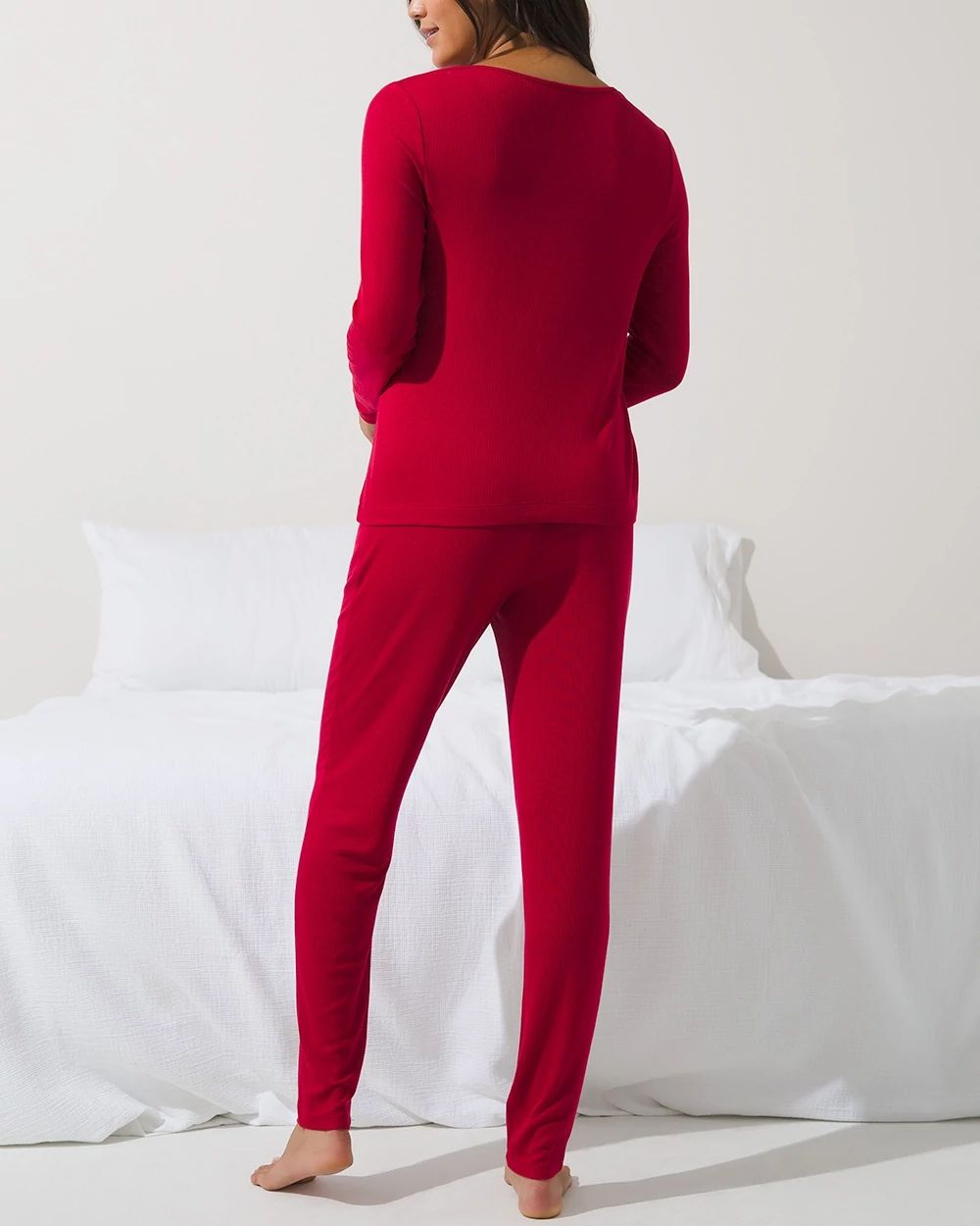 Rib Knit Pajama Set