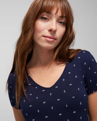 Printed Short-Sleeve Pajama Tee