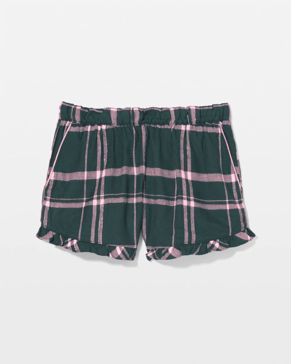 Flannel Super Soft Ruffle Pajama Short