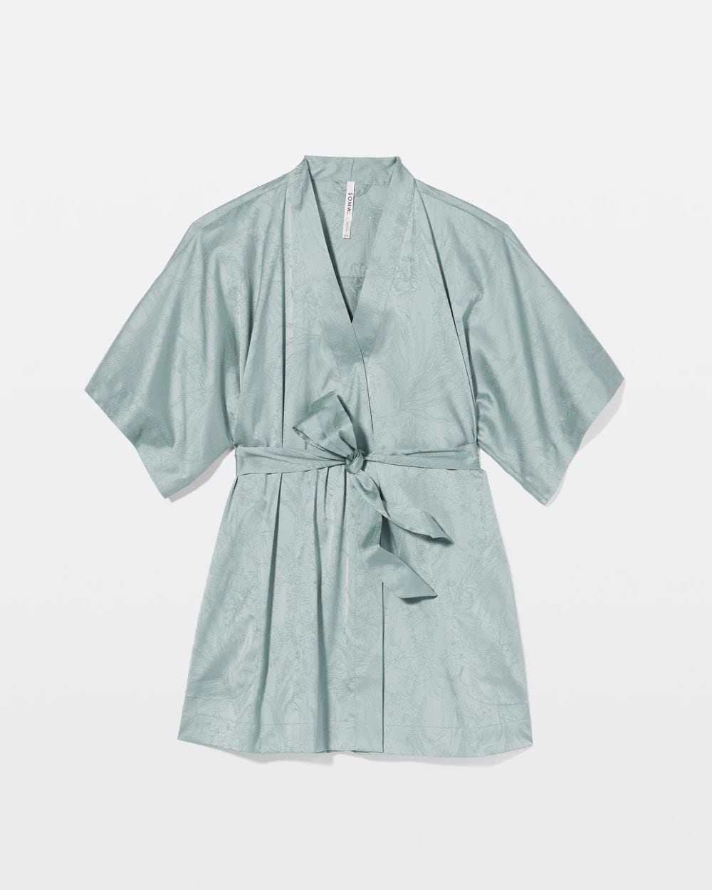 Satin Jacquard Short Robe