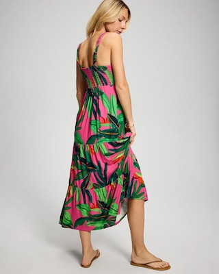 Soft Jersey Smocked Bodice Maxi Bra Dress click to view larger image.