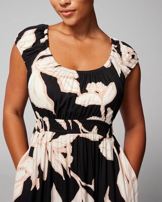 Shirred Maxi Bra Dress