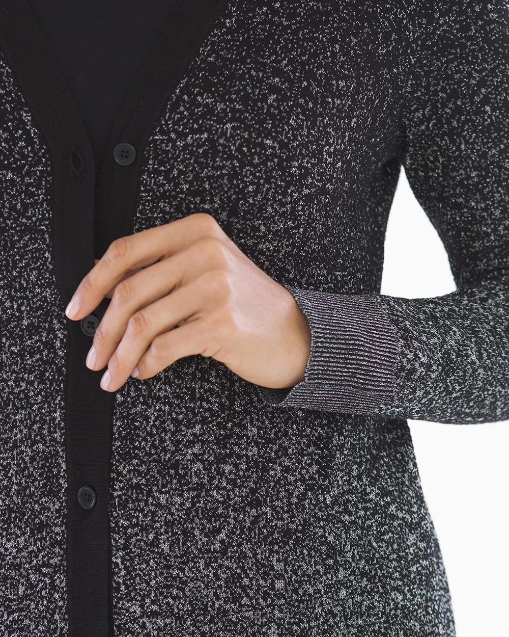 Lurex Duster Black Ombre