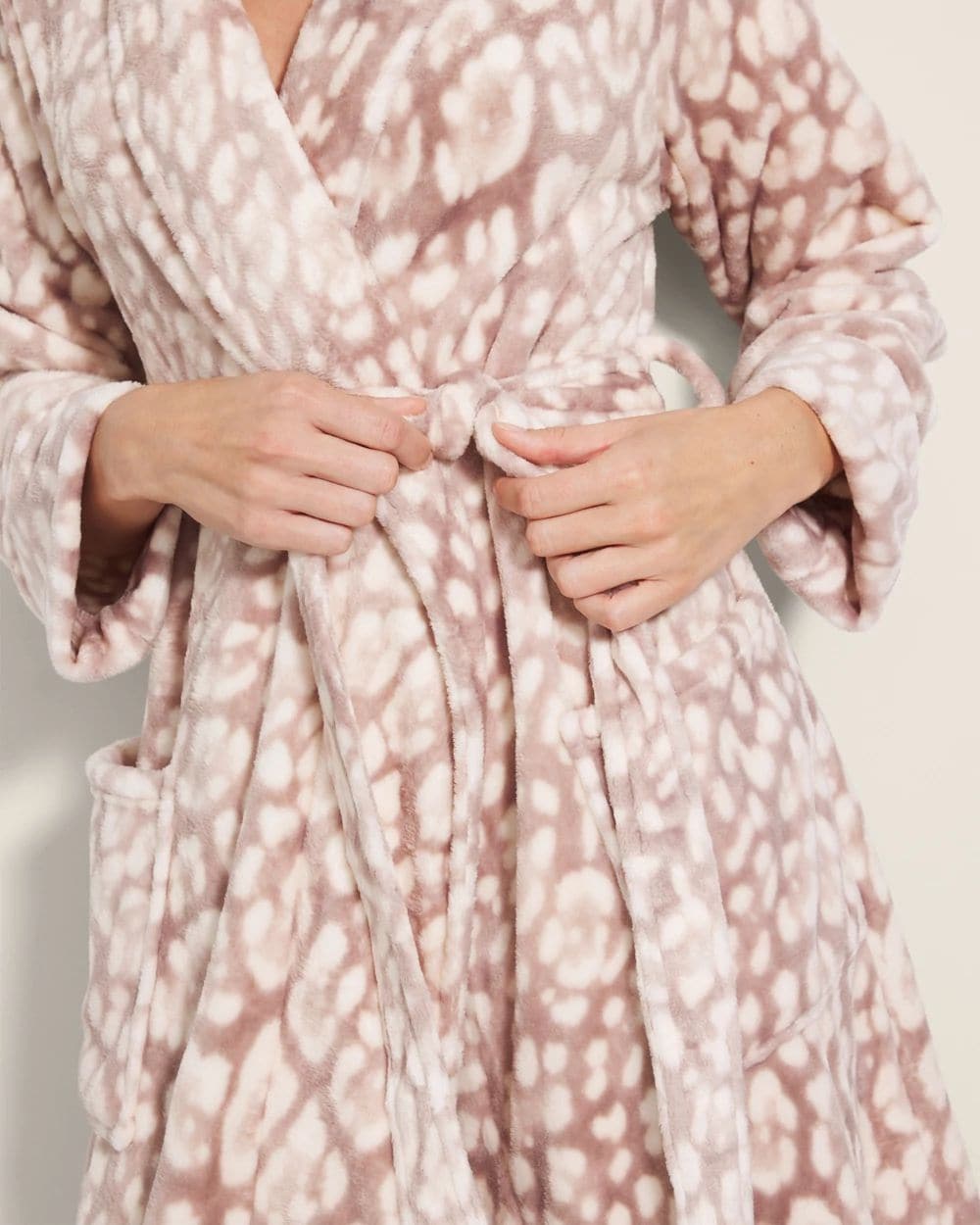 Plush Long-Sleeve Long Robe