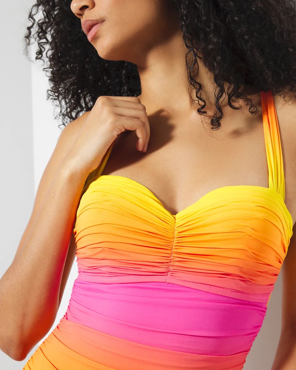 Bleu Rod Beat The Heat Shirred One-Piece