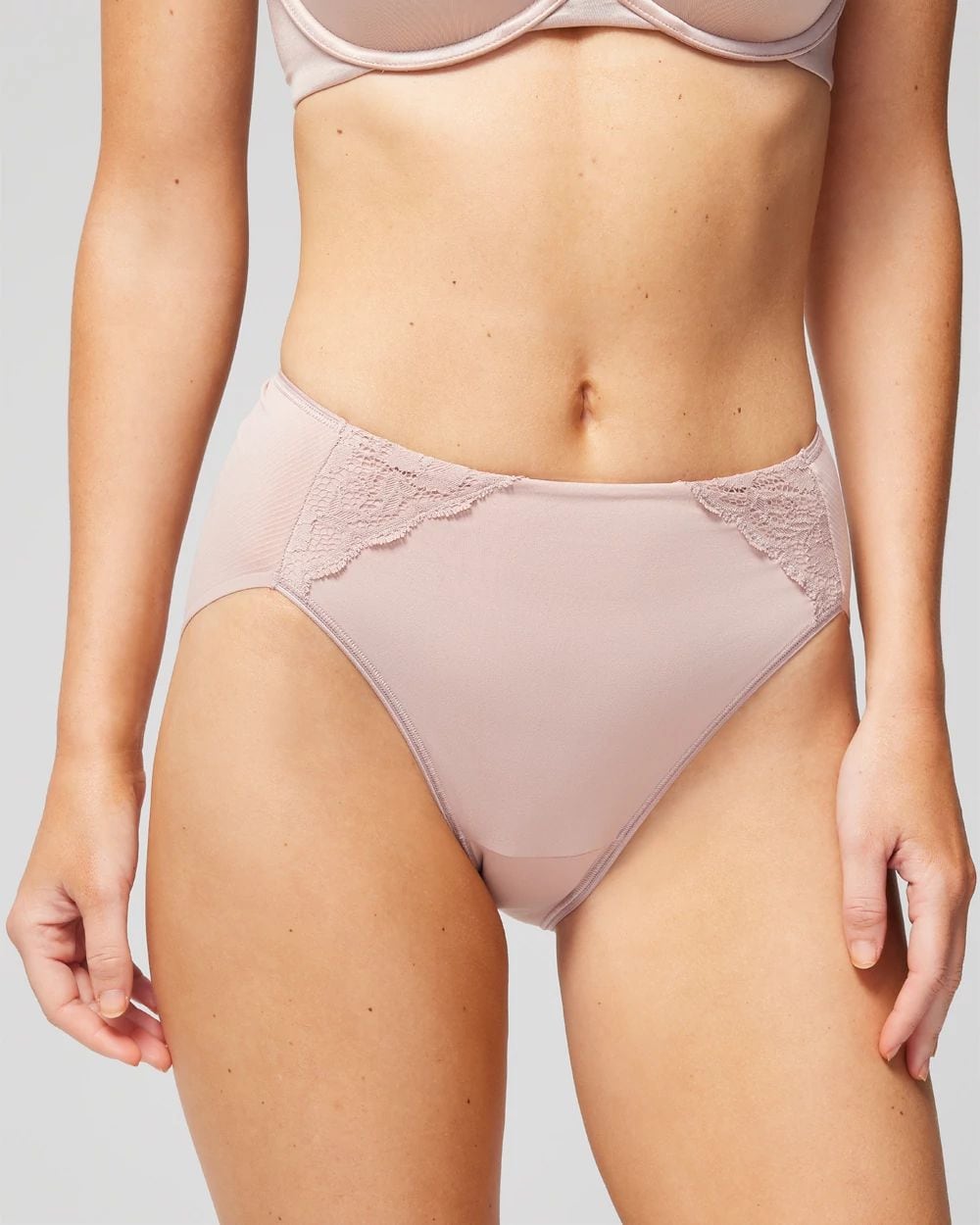 High-Leg Brief Panty with Lace