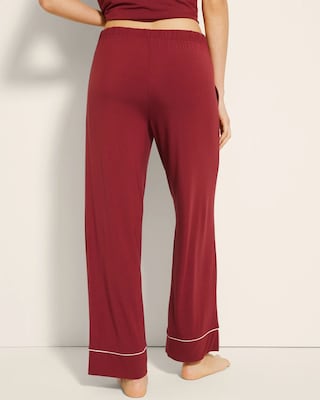 Solid Piped Pajama Pants click to view larger image.