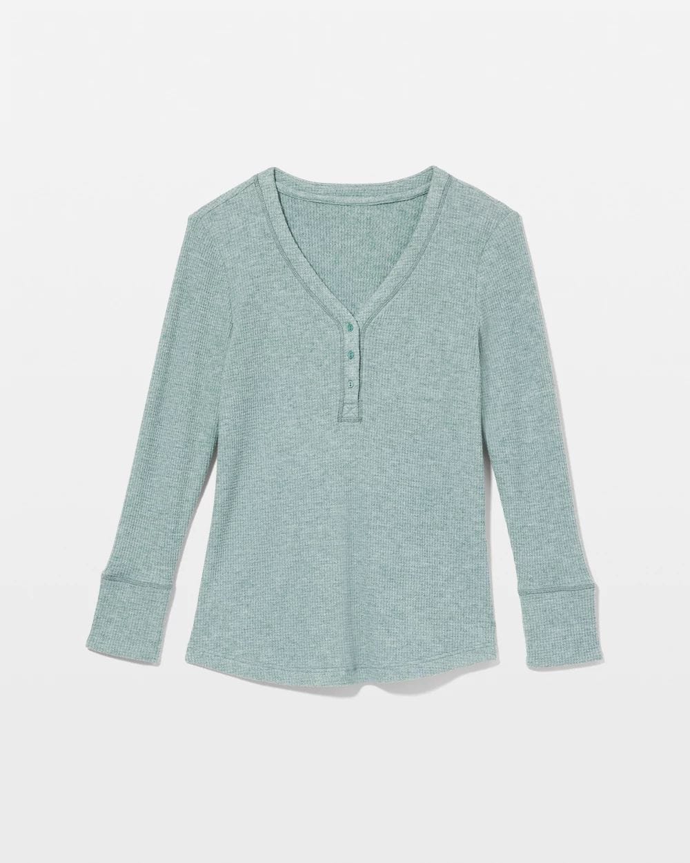 Cozy Waffle Long-Sleeve Pajama Henley