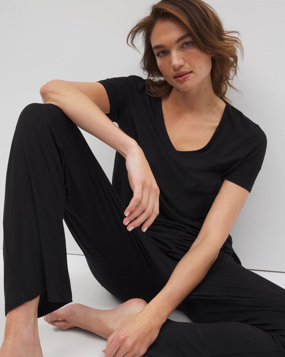 Cool Nights Short Sleeve Pajama Tunic Tee