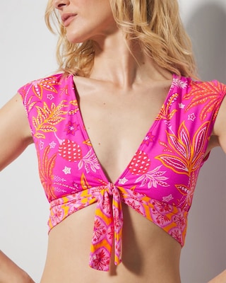 Desert Bloom Cap-Sleeve Crop Top click to view larger image.