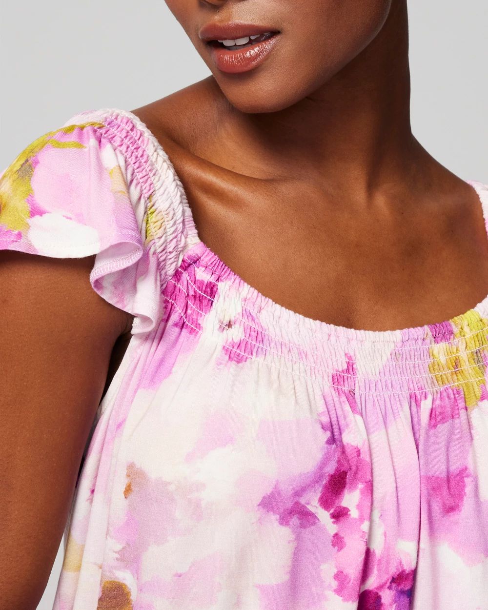 Cool Nights Smocked Ruffle Pajama Cami