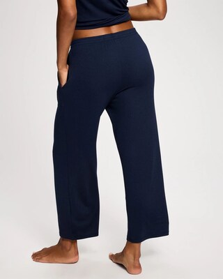 Lightweight Rib Knit Crop Pajama Pants click to view larger image.
