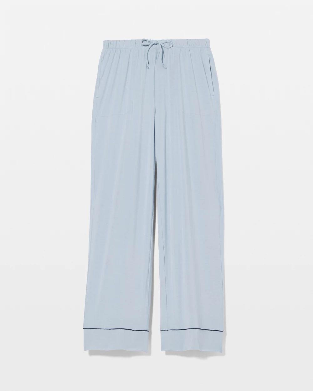 Cool Nights Solid Piped Pajama Pants
