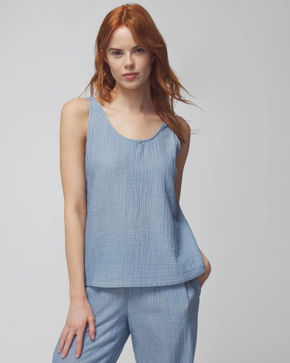 Cotton Gauze Pajama Tank