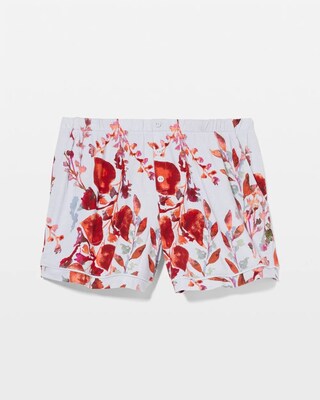 Printed Piped Pajama Shorts