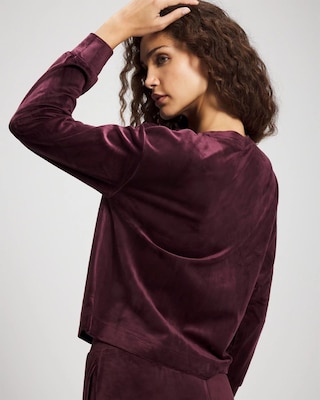 Velour Crewneck Sweatshirt click to view larger image.