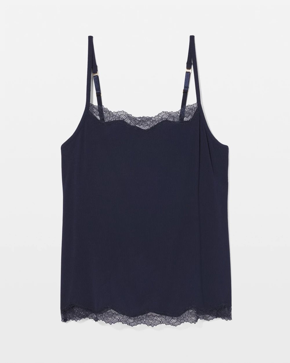 Cool Nights Rib Lace Trim Pajama Cami