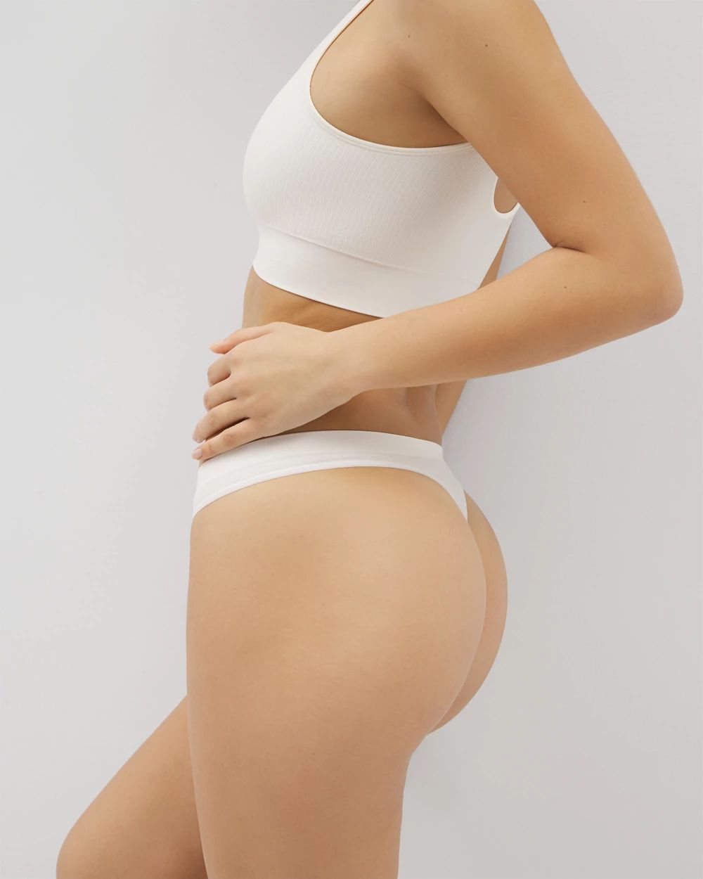 Seamless Rib Thong Panty click to view larger image.