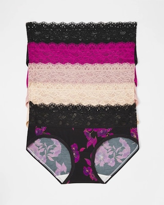 Hipster Panty with Super Soft Enchanting Lace 5 pack