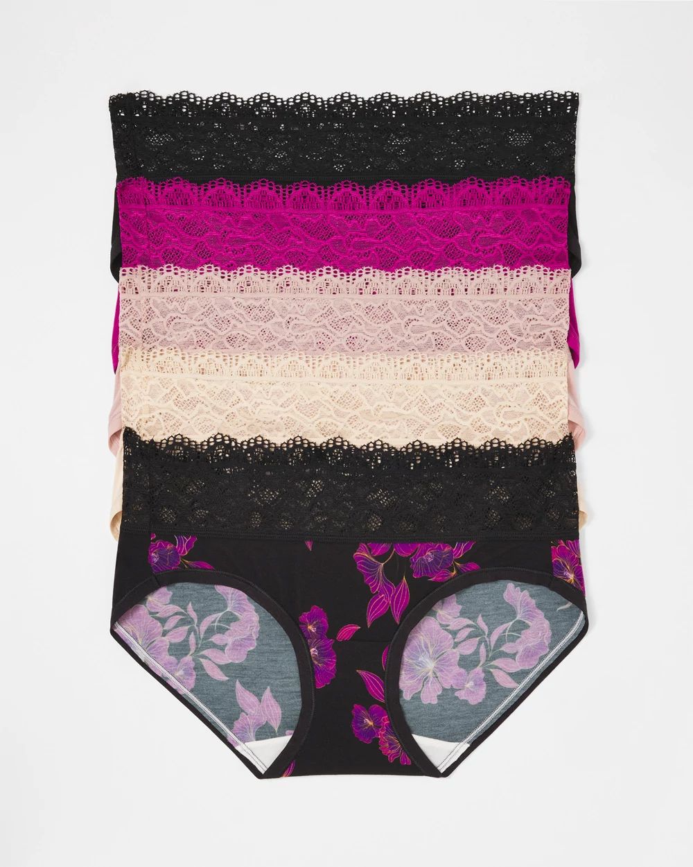 Hipster Panty with Super Soft Enchanting Lace 5 pack