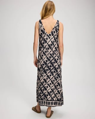 Relaxed Knot Shoulder Maxi Dress click to view larger image.