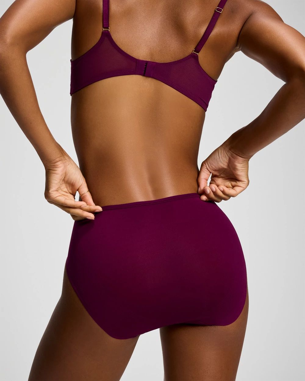 Geo Lace Embroidery High-Leg Panty click to view larger image.