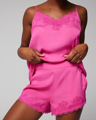 Lace-Trim Pajama Shorts