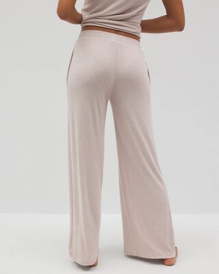 Lightweight Rib Knit Wide Leg Pajama Pants click to view larger image.