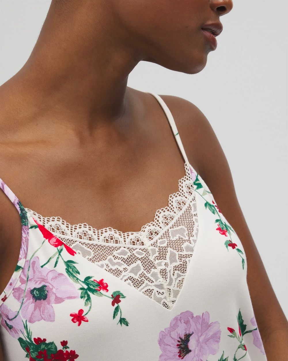 Cool Nights Lace Trim Pajama Cami