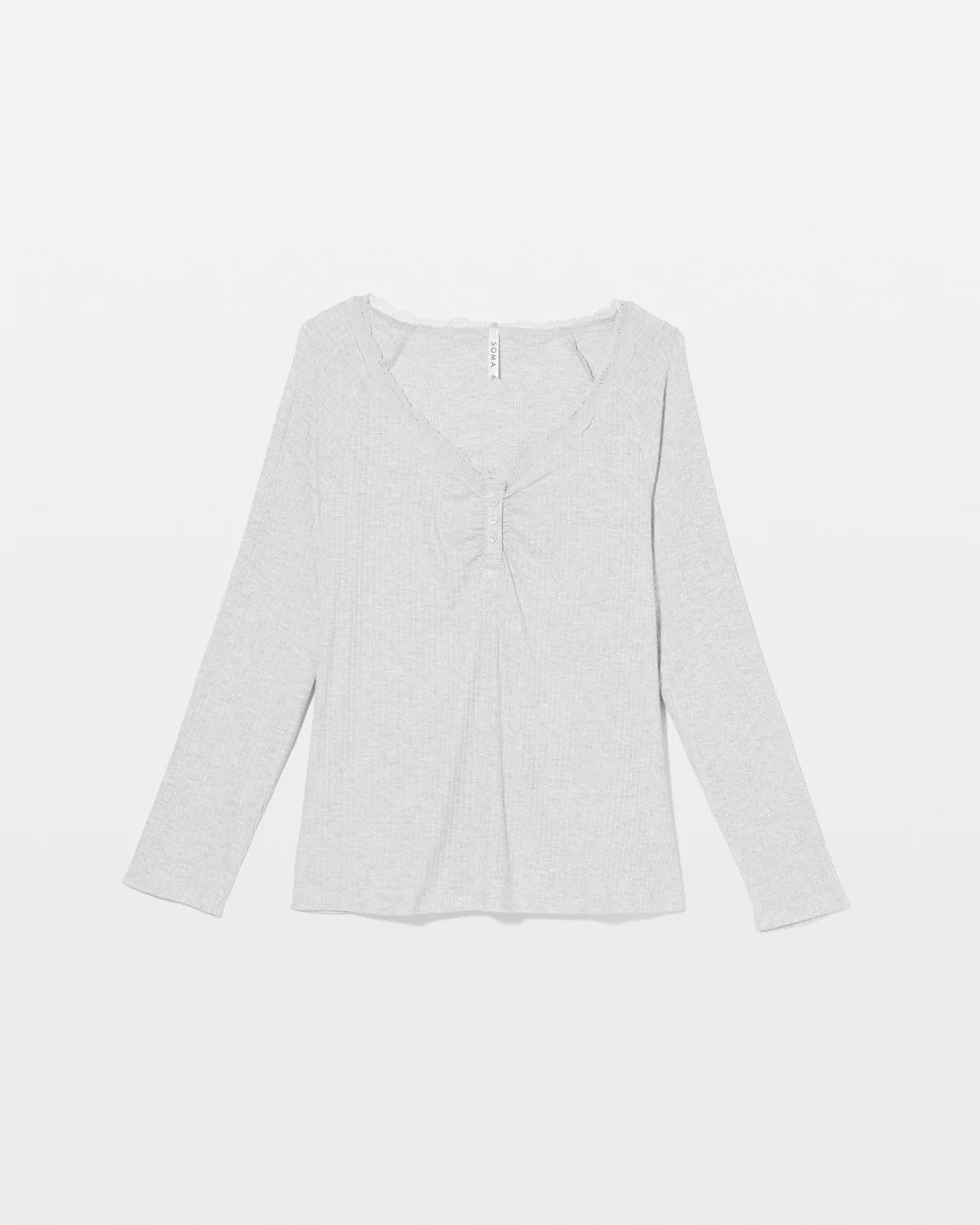 Pointelle Long Sleeve Pajama Top
