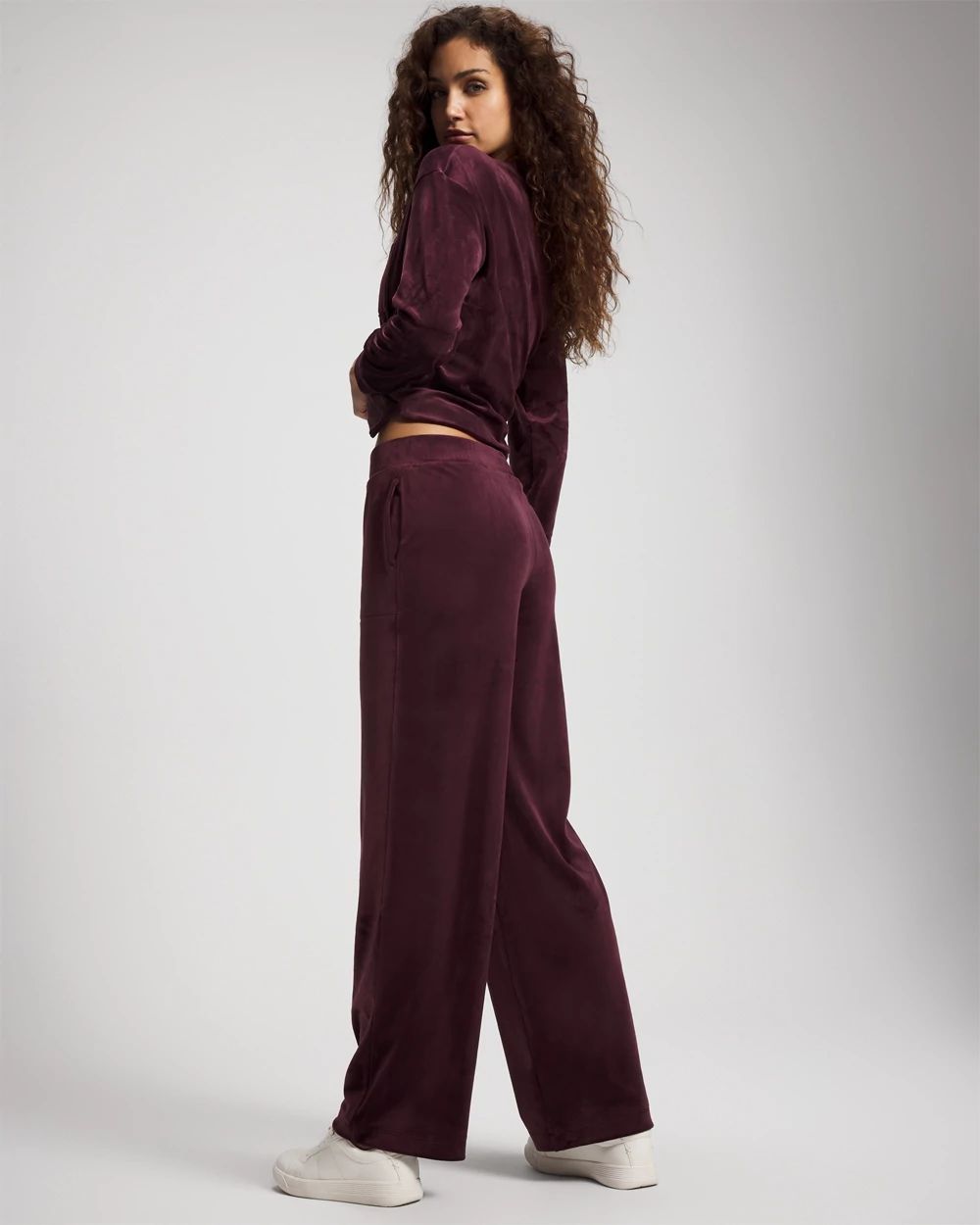 Velour Straight Leg Pants