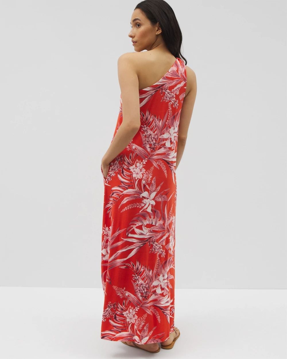 Soft Jersey One-Shoulder Maxi Bra Dress