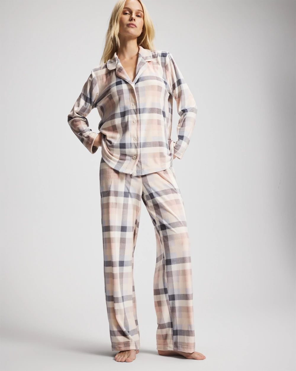 Microfleece Long Sleeve Pajama Set