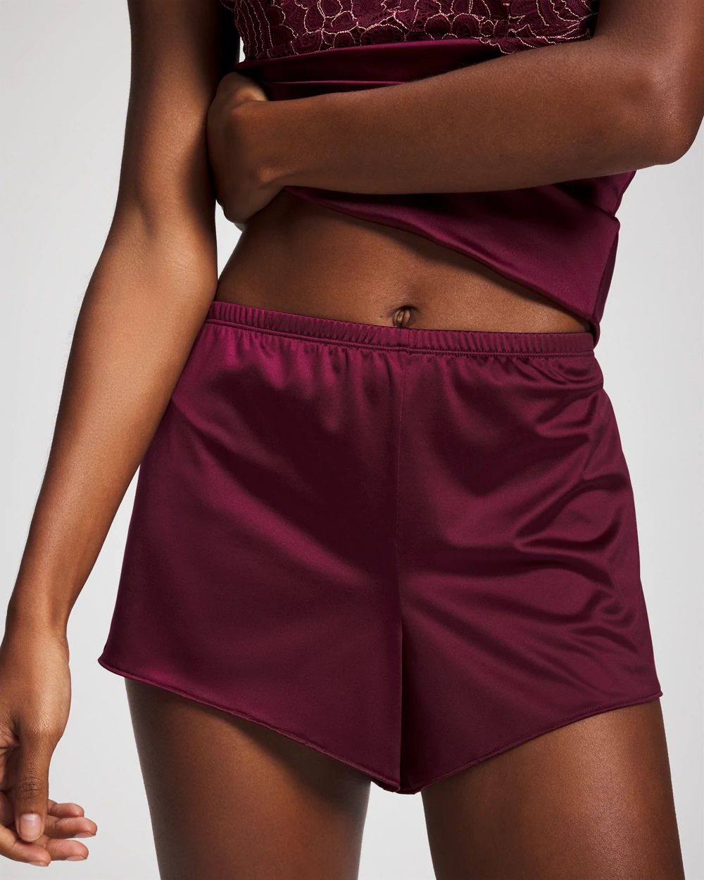 Stretch Luster Knit Pajama Short