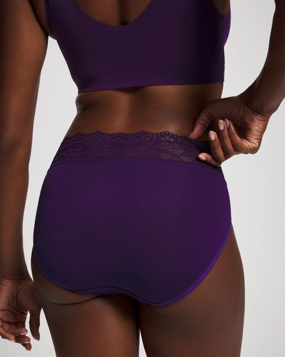 High-Leg Panty with Enchanting Lace click to view larger image.