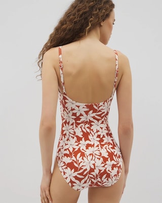 Soma Swim Twist-Front Keyhole One-Piece click to view larger image.