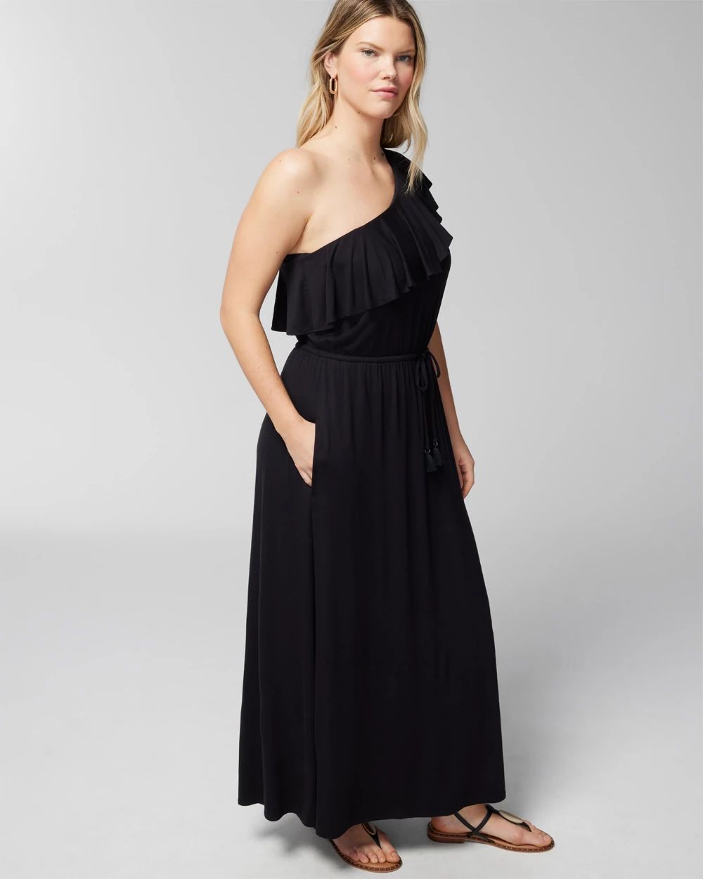 One-Shoulder Maxi Bra Dress