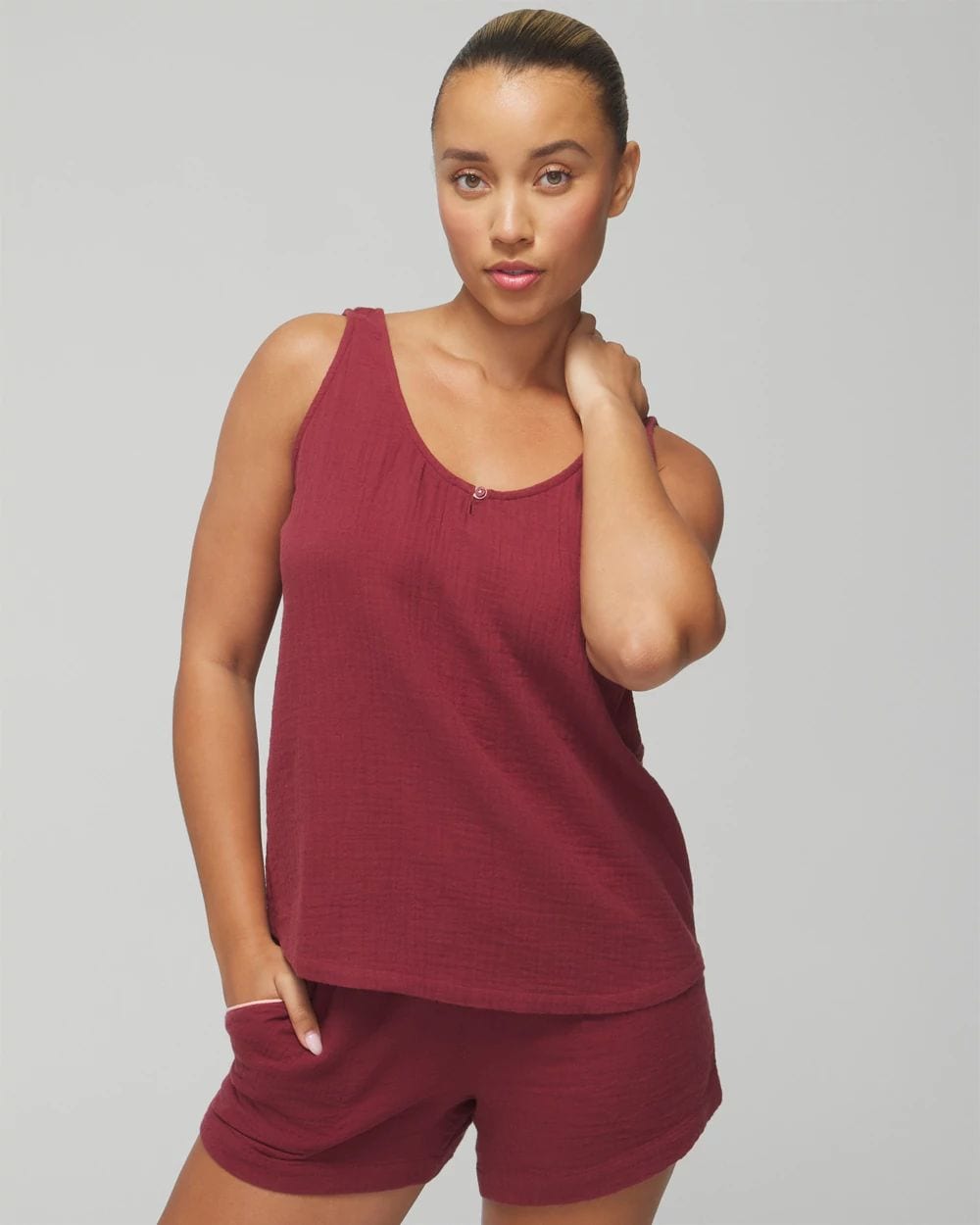 Cotton Gauze Pajama Tank