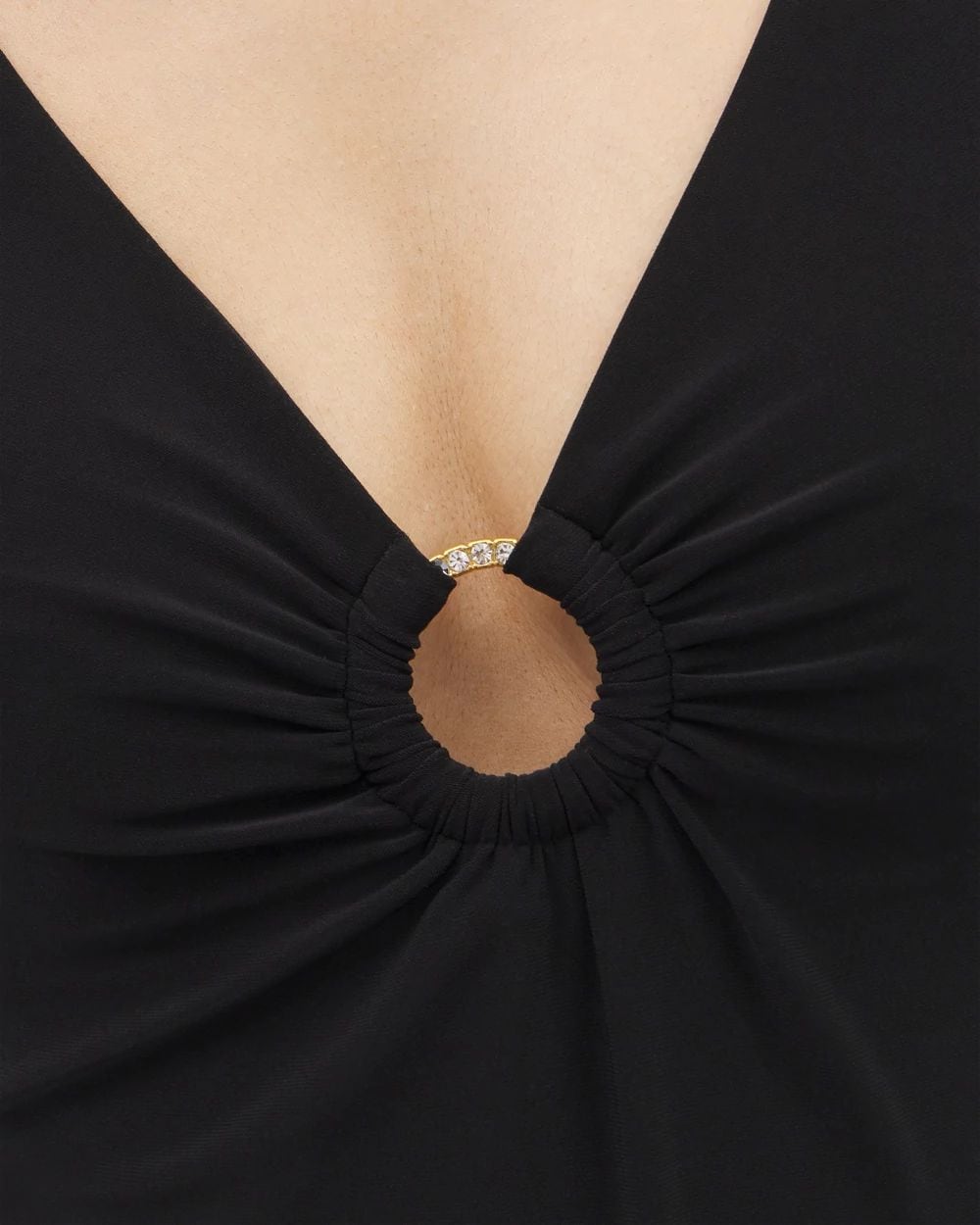 Beyond Control Solid Essentials Ruffle Swim Dress click to view larger image.