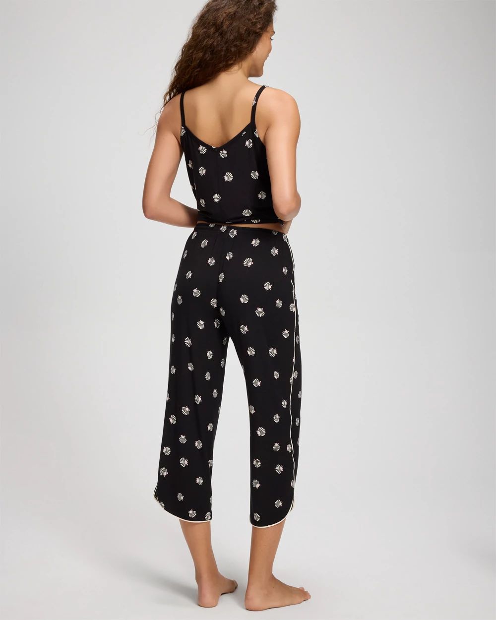 Cool Nights Piped Crop Pajama Pants