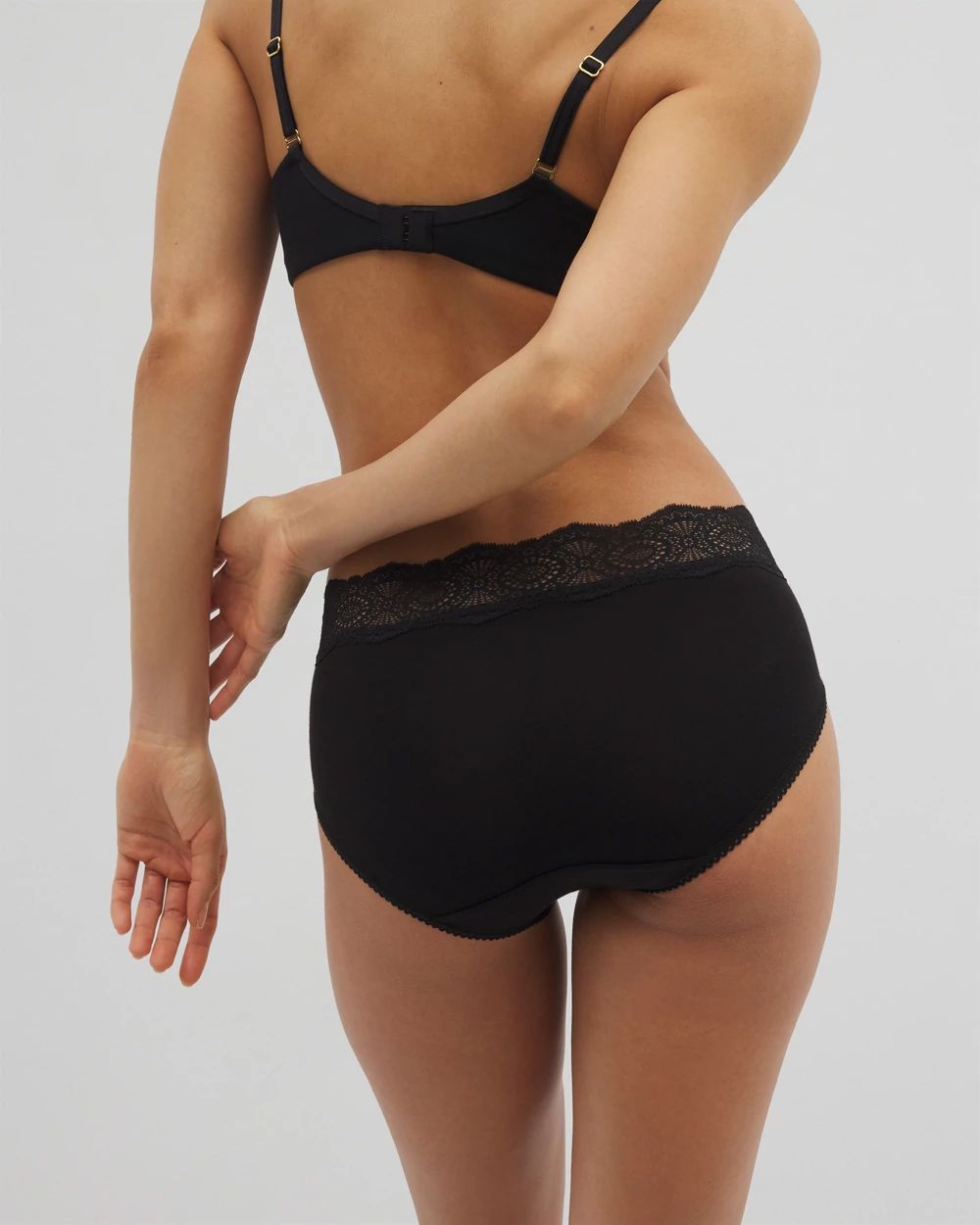 Embraceable Hipster Panty with Crochet Lace Waist