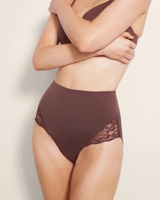 High-Waist Brief Panty with Lace