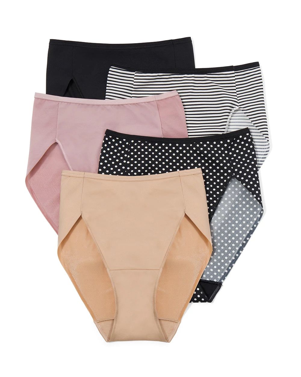 Microfiber 5-Pack High Leg Brief