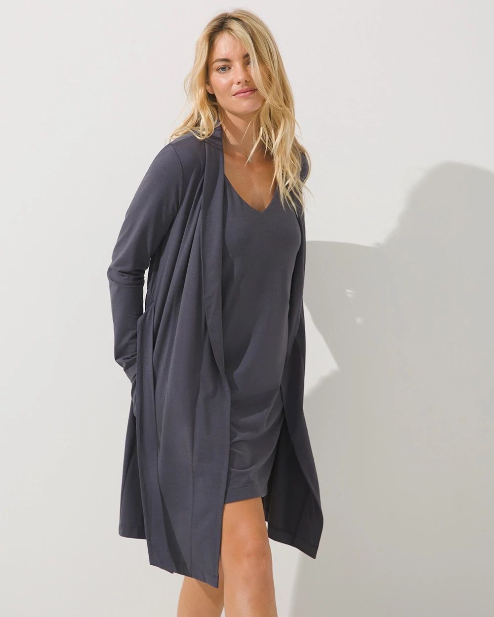 Aloe Knit Short Robe