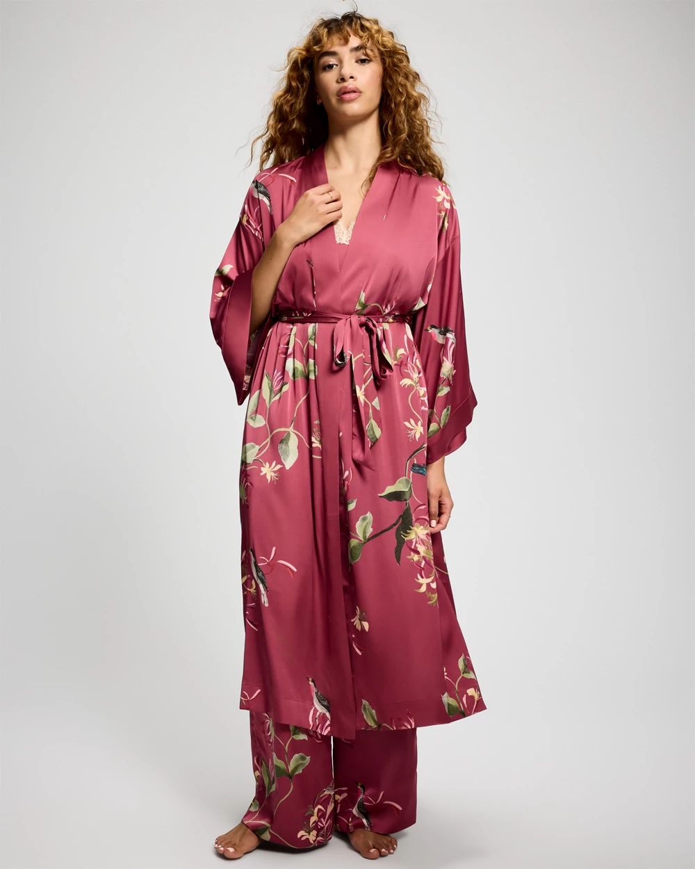 Satin Relaxed Long Robe