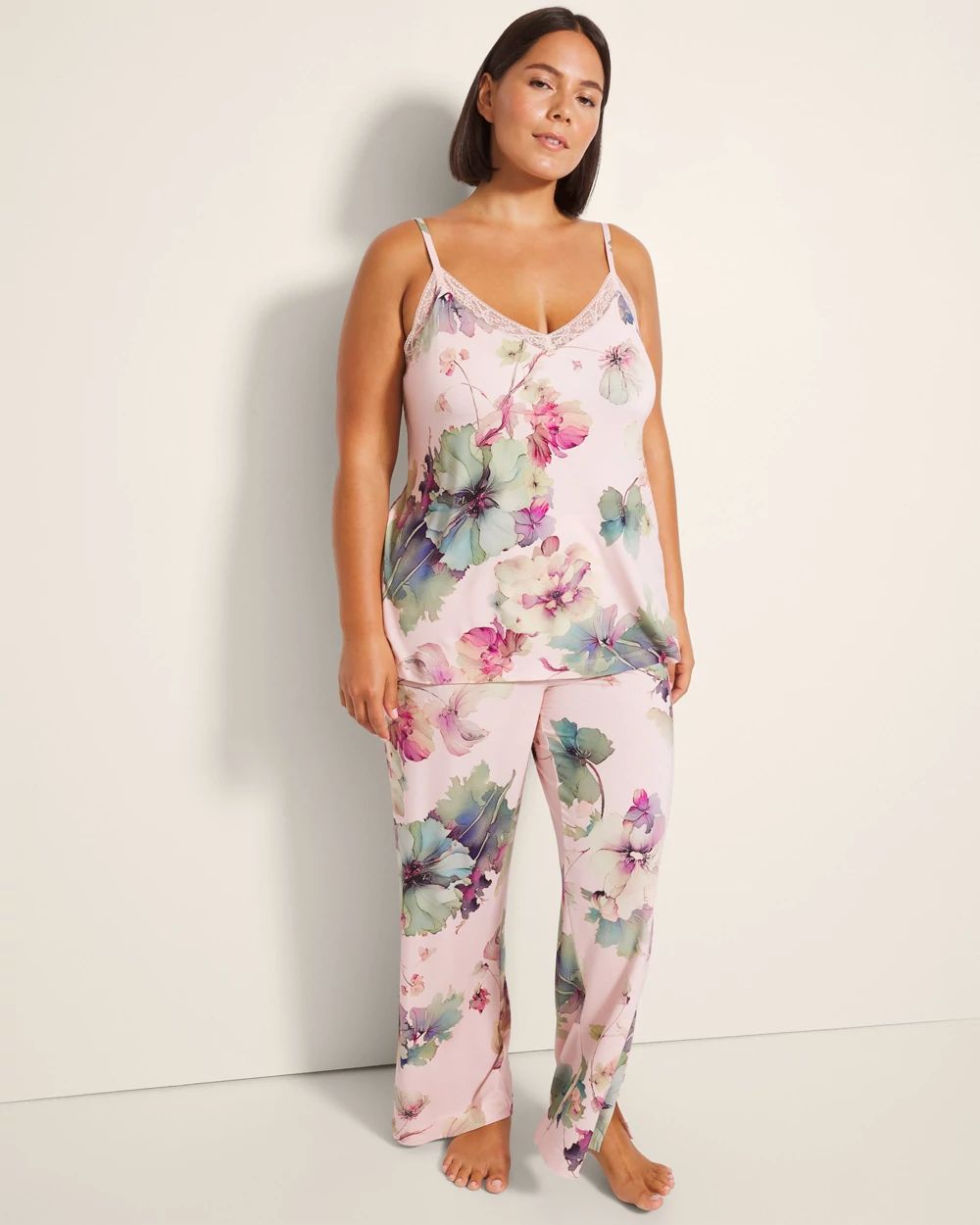 Cool Nights Lace Trim Pajama Cami