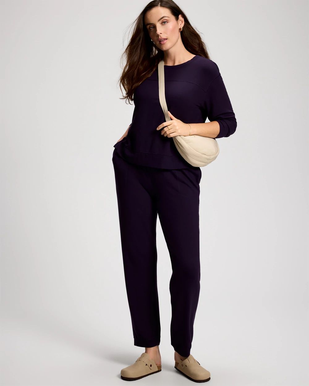 Ultra Soft Fleece Tapered Sweatpants click to view larger image.